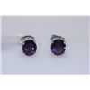 Image 1 : 19.25 CTW AMETHYST EARRING .925 STERLING SILVER