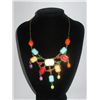 Image 1 : 152CTW MULTICOLOR OCTAGON-OVAL BRASS NECKLACE;18INCH