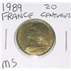 Image 1 : 1989 FRANCE 20 CENTIMES *RARE MS HIGH GRADE!! COIN CAME OUT OF SAFE!!