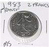 Image 1 : 1983 FRANCE 2 FRANCS *RARE MS HIGH GRADE!! COIN CAME OUT OF SAFE!!
