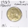 Image 1 : 1983 FRANCE 20 CENTIMES *RARE MS HIGH GRADE!! COIN CAME OUT OF SAFE!!
