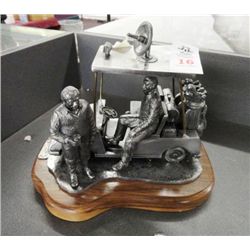 Hand Crafted Pewter Golf Cart - Weekend Warriors - Solid Heavy Piece