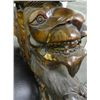 Image 3 : Carved Black Leather Throne Chair