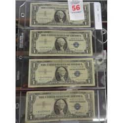 Lot of 4 Star Dollar Notes
