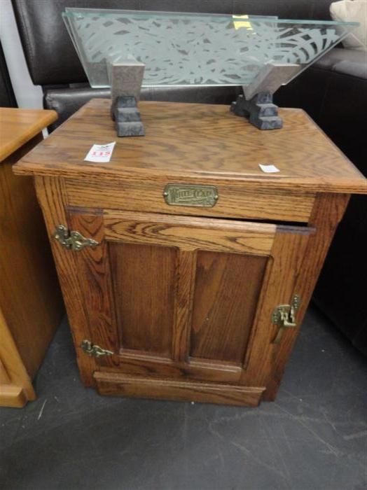 Reproduction Oak Ice Box