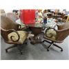 Image 1 : Urn Base Glass Top Table w/4 Chairs