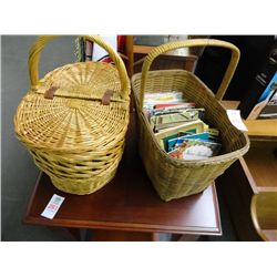 Wicker Baskets & Vintage Recipe Books