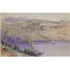 Image 1 : Myles Birket Foster (1825-1899), A Roman lake landscape, with Castel Gandolfo beyond, pencil and wat