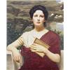 Image 1 : R** M** (late 19th century), Portrait of a lady, half length, wearing classical dress, within a land