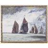 Image 1 : Edward Brian Seago (1910-1974), Spritsail barges on a calm sea, possibly at the mouth of the River O