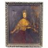 Image 1 : English School, (18th century), Allegorical portrait of a lady in deshabille, possibly as Cleopatra,