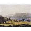 Image 1 : George Houston (1869-1947), Extensive coastal landscape with building beyond, oil on canvas, signed.