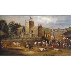 English School (19th century), A May-Day fair, oil on panel, 50.5 x 85.5 cm (see illustration) £800-