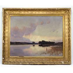 William Henry Gore (late 19th/early 20th century), Clearing off after Storm; a study of Benham Lake,