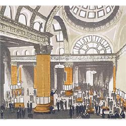 Edward Bawden (1903-1989), The Lobby, lithograph, signed lower left, inscribed 36/100 lower right, s