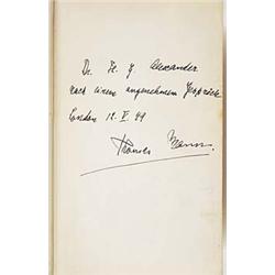 Mann, Thomas, Doktor Faustus, Stockholm, Bermann-Fischer Verlag, 1947, 8o, contemporary brown cloth,
