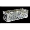 Image 1 : A pair of lead jardinieres, the rectangular side panels moulded with neo-classical style trophy moti