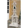 Image 1 : A mid 19th century cast iron hall stand, the back pierced all over with stylised leaves and berries,