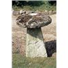 Image 1 : Three sandstone staddle stones of roughly hewn form, with circular caps on square bases, each approx
