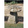 Image 1 : Five sandstone staddle stones, of roughly hewn form, with circular caps on square tapering bases, ea
