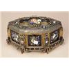 Image 1 : A late 19th century Italian gilt metal and pietre dure casket, of canted rectangular form with folia