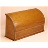 Image 1 : An Edwardian mahogany stationery box, the tambour type cylinder top enclosing recesses, the front sa