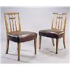 Image 1 : A set of six late 19th century mahogany dining chairs in Hepplewhite style each with a rectangular b