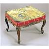 Image 1 : A late Victorian rosewood rectangular stool, the seat upholstered with an 18th century woolwork pane