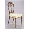Image 1 : A late 19th century satinwood Sheraton revival side chair, the shield shaped back interlaced and car