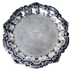 Arthur Ashe Tennis Trophy Plate From 1965 -- Awarded to the Young Star as a UCLA Student