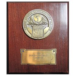 Arthur Ashe's Armed Forces Interservice Award From 1968 -- The Year He Became the First African Amer