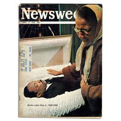 ''Newsweek'' Magazine Announcing The Death of Martin Luther King -- Kept by Arthur Ashe and Bearing