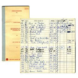 Arthur Ashe's 1969-71 Personal Check Ledger