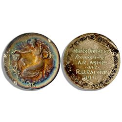 Arthur Ashe's 1971 Wimbledon Medal -- For Men's Doubles Runners-Up With Partner R.D. Ralston
