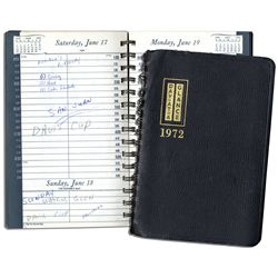 Arthur Ashe's Day Planner From 1972 -- The Year He Was Denied Entry Into South Africa For the South