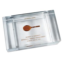 Desktop Keepsake Commemorating Arthur Ashe's Participation in The 1972 RFK Memorial Tennis Tournamen