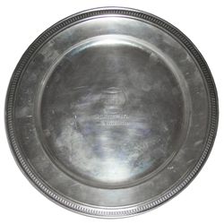 Award Plate Won by Arthur Ashe in a 1974 Tennis Tournament in Bologna