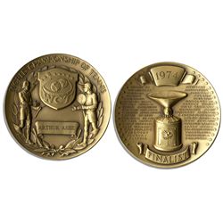 Arthur Ashe World Championship of Tennis Finalist Medal -- 1974