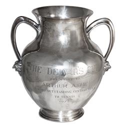 Arthur Ashe 1975 Dewar's Cup Trophy -- Awarded to the Tennis Star at the Height of His Career -- The