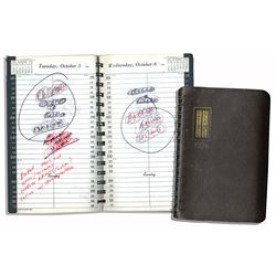 Arthur Ashe's 1976 Day Planner -- His Busy First Year Following His Historic Championship Victory at