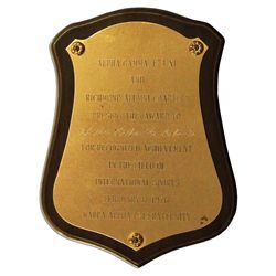 Award Given to Arthur Ashe by His College Fraternity Kappa Alpha Psi in 1976 -- the Richmond, Virgin