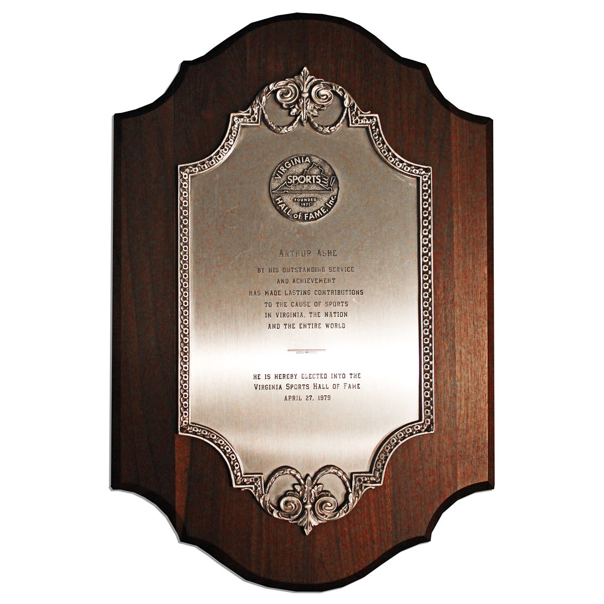 Arthur Ashe 1979 Virginia Sports Hall of Fame Award