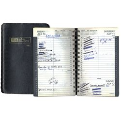 Arthur Ashe's 1981 Day Planner -- The Year He Captained the U.S. Davis Cup Team to Victory