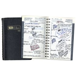 Arthur Ashe's 1983 Day Planner -- The Year He Underwent His 2nd Bypass Surgery Where He Contracted H