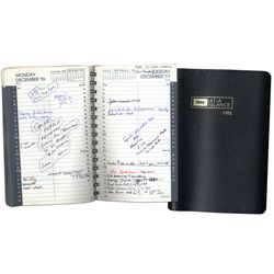 Arthur Ashe's Day Planner From 1985 -- The Year He Was Inducted Into The International Tennis Hall o