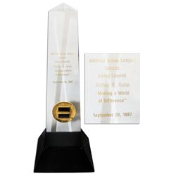 Arthur Ashe's 1987 National Urban League Award