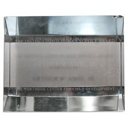 Arthur Ashe's Distinguished Human Service Trophy Presented to Him in 1988 -- Made by Tiffany & Co.