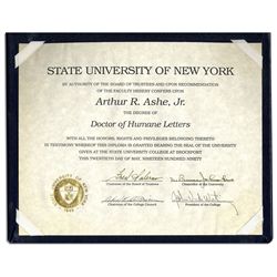 State University of New York Honorary Degree Presented to Arthur Ashe -- 1990
