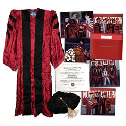 Arthur Ashe's Cap, Gown & Diploma From the Honorary Doctorate He Was Given by Northeastern Universit