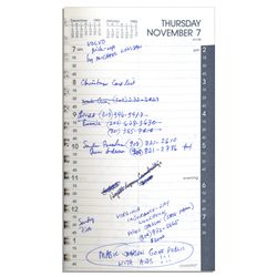 Arthur Ashe's 1991 Day Planner, Two Years Before His Death -- Before Going Public About Having AIDS,